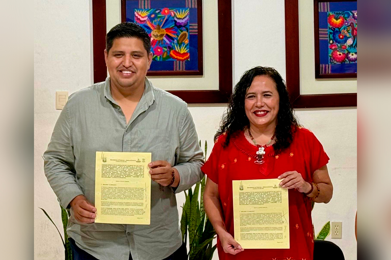 Rectora y alcalde firmaron un convenio de colaboración.