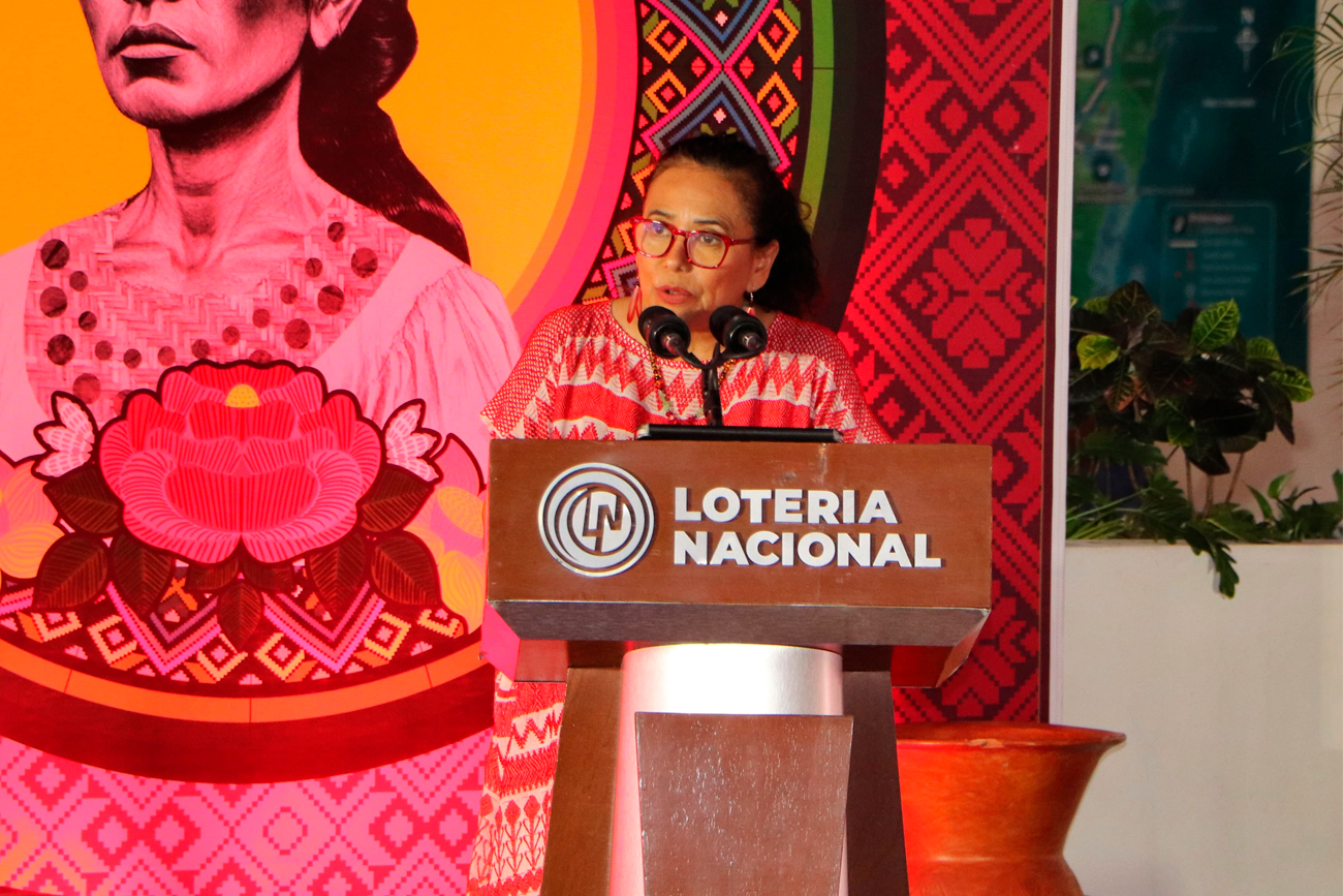 Rinden homenaje a la Reina Roja de Palenque, con billete conmemorativo de la Lotería Nacional
