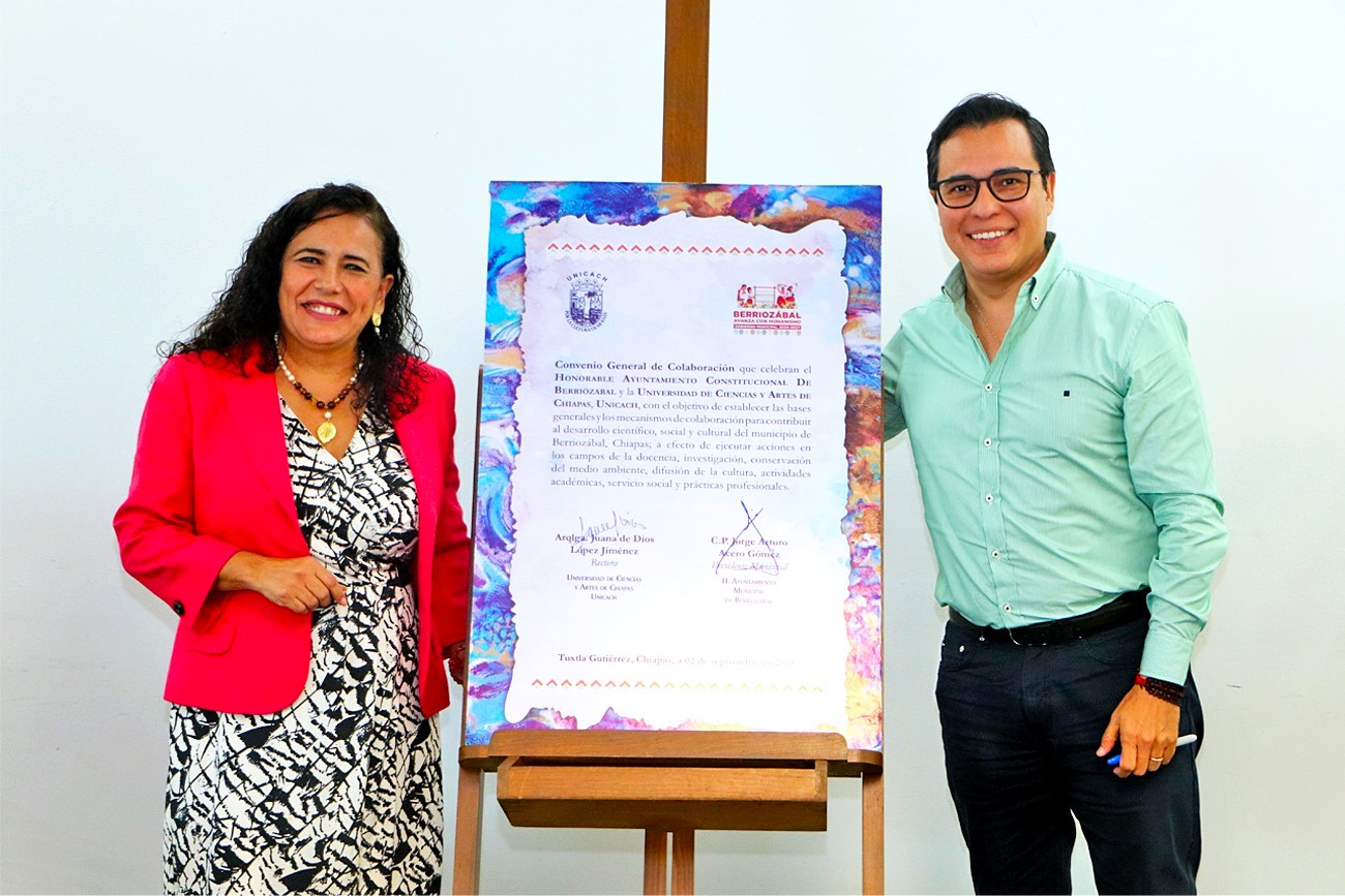 Convenio UNICACH–Berriozábal impulsa desarrollo educativo