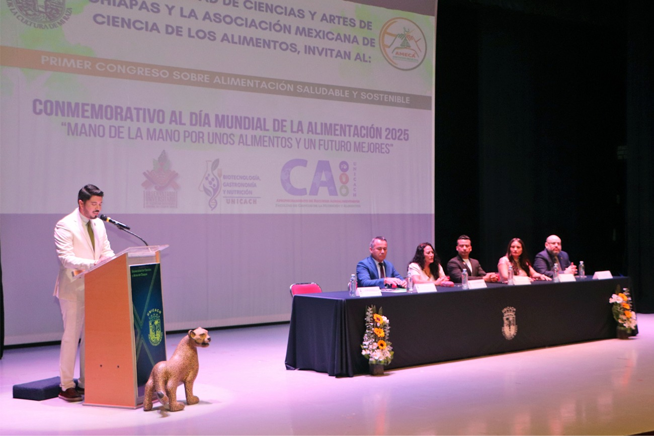 El evento, se realiza los días 23 y 24 de octubre, bajo la coordinación de la UNICACH y la Asociación Mexicana de Ciencia de los Alimentos (AMECA).
