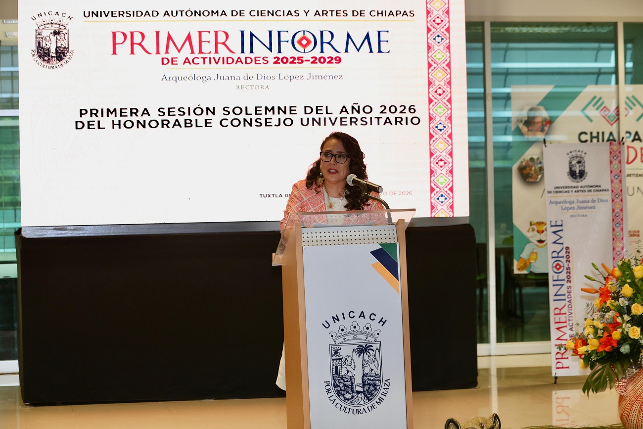 𝗣𝗿𝗲𝘀𝗲𝗻𝘁𝗮 𝗿𝗲𝗰𝘁𝗼𝗿𝗮 𝗱𝗲 𝗹𝗮 𝗨𝗡𝗜𝗖𝗔𝗖𝗛 𝗙𝗮𝗻𝗻𝘆 𝗟𝗼́𝗽𝗲𝘇 𝗝𝗶𝗺𝗲́𝗻𝗲𝘇, 𝗣𝗿𝗶𝗺𝗲𝗿 𝗜𝗻𝗳𝗼𝗿𝗺𝗲 𝗮𝗻𝘁𝗲 𝗲𝗹 𝗖𝗼𝗻𝘀𝗲𝗷𝗼 𝗨𝗻𝗶𝘃𝗲𝗿𝘀𝗶𝘁𝗮𝗿𝗶𝗼