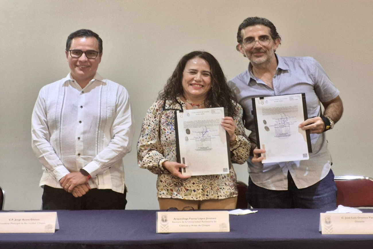 Consolida UNICACH crecimiento con donación de terreno para nueva sede en Berriozábal