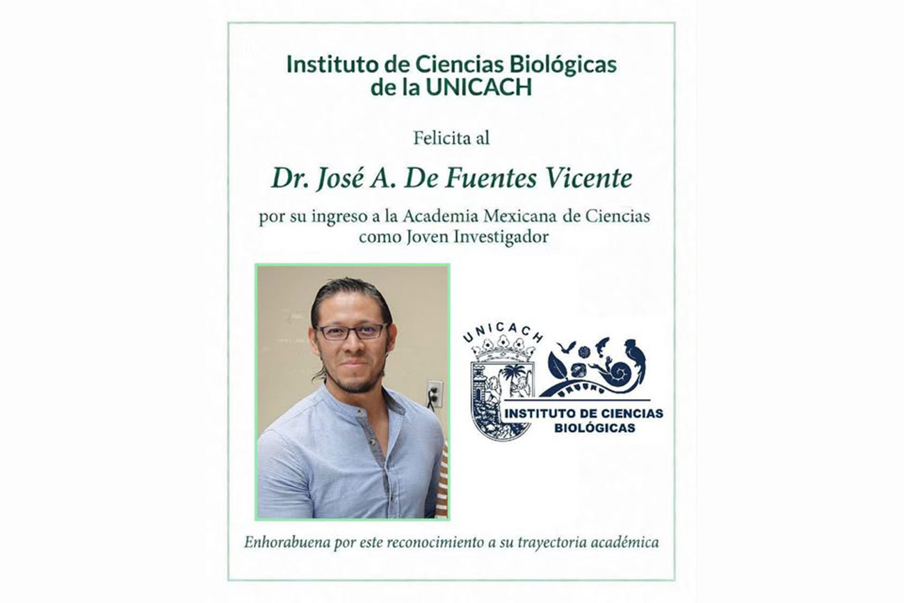 José Antonio De Fuentes Vicente ingresó a la Academia Mexicana de Ciencias