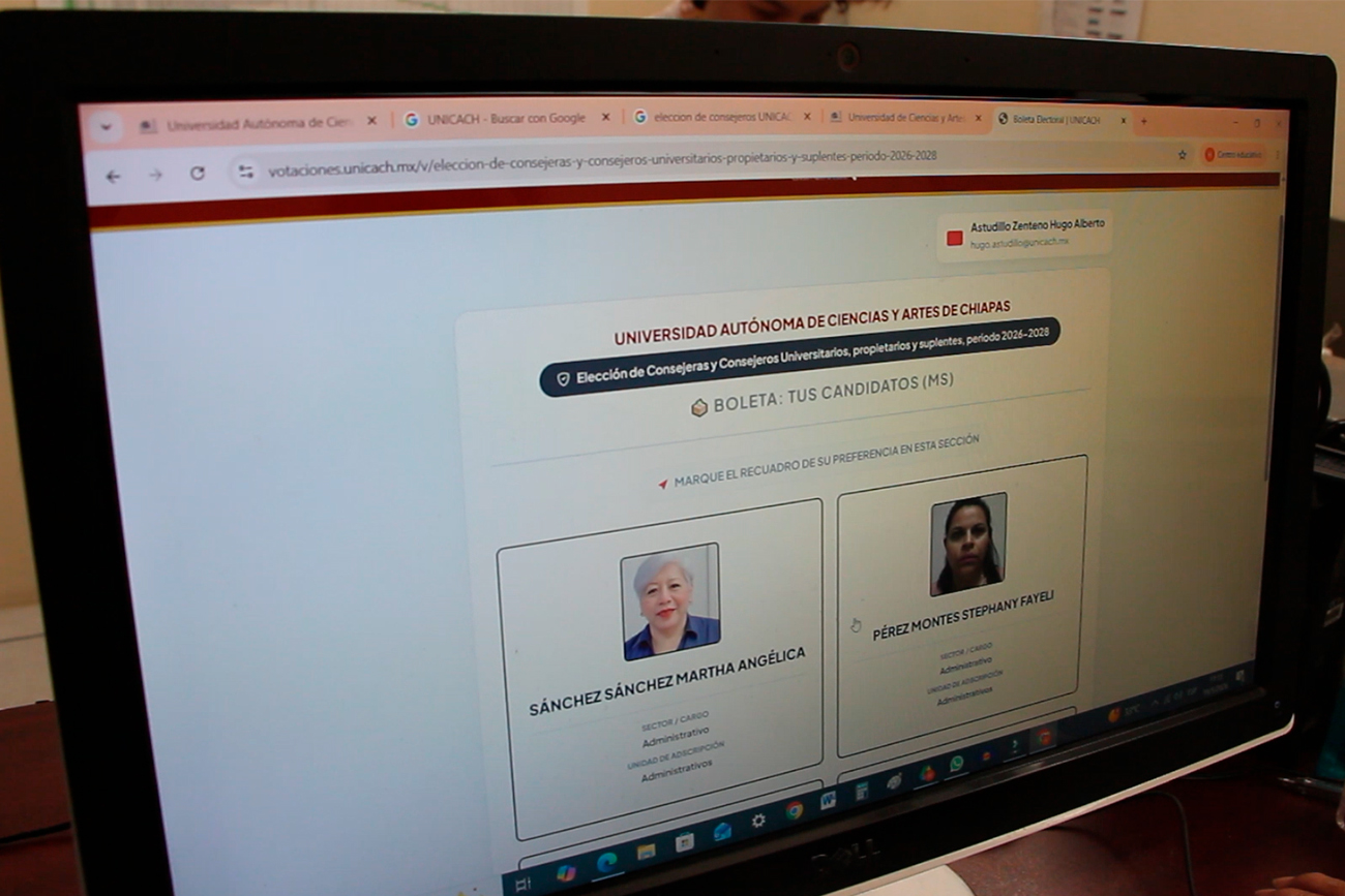 UNICACH realiza elección de consejeras y consejeros universitarios 2026-2028