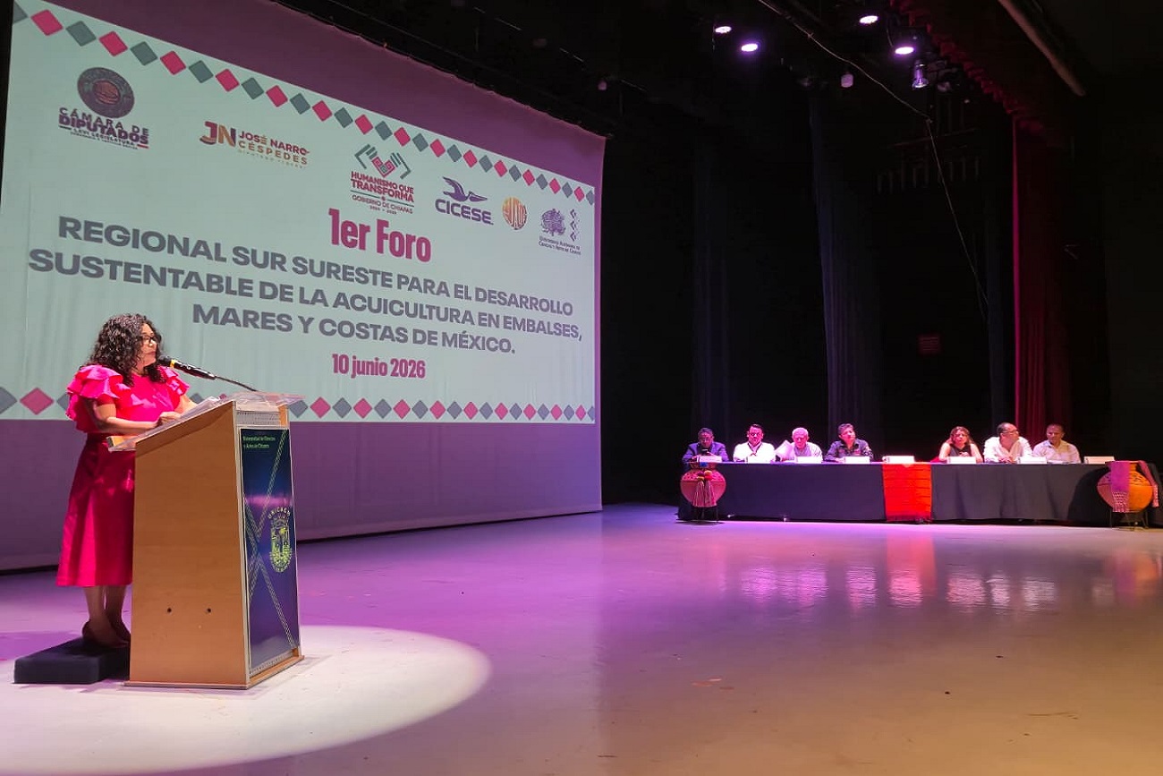 Inaugura rectora de UNICACH Fanny López Jiménez, foro regional de impulso a la acuicultura