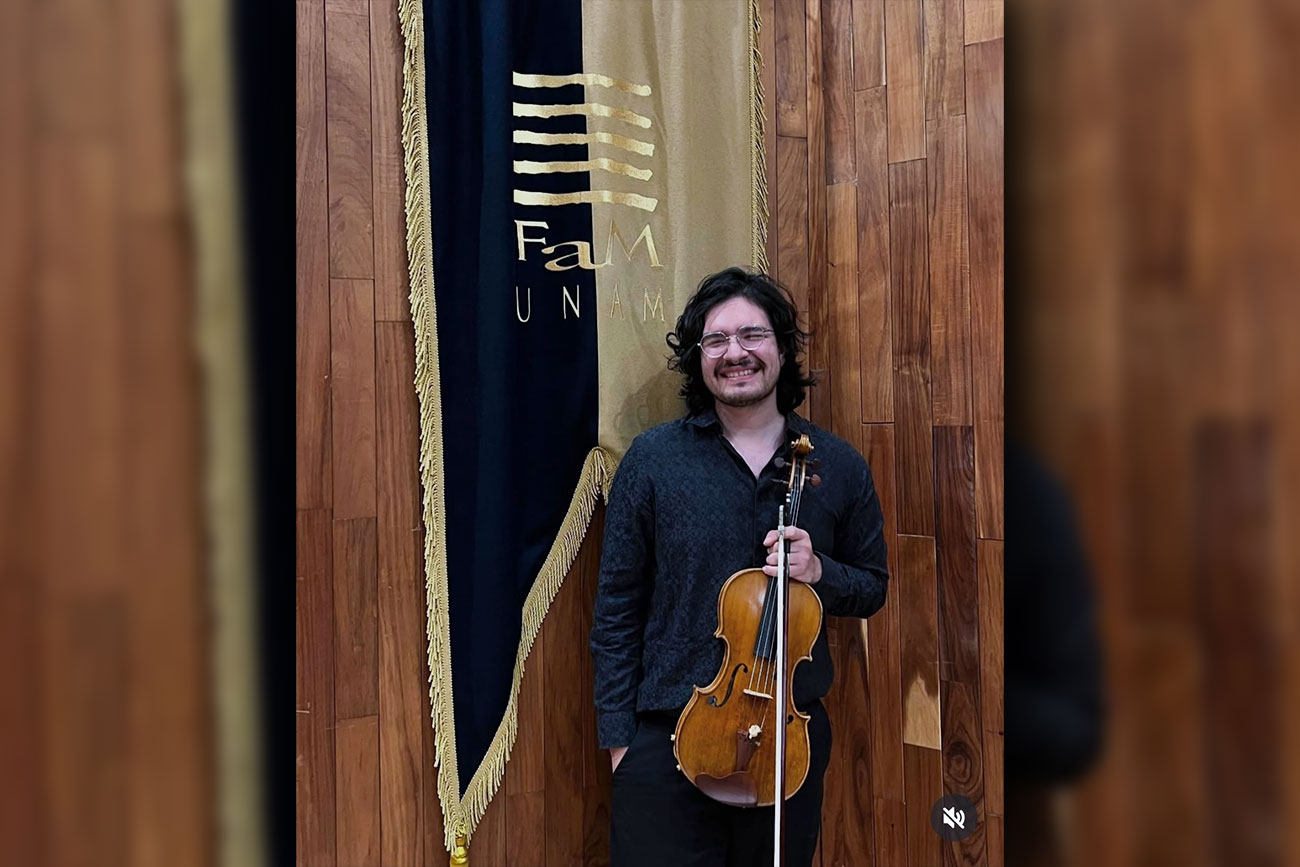Estudiante de Música-UNICACH participa en proyecto internacional sobre música y neurociencia.